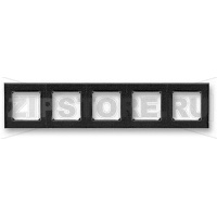 Рамка пятиместная, антрацит/дымчатый чёрный ABB 2CHH015050A6063