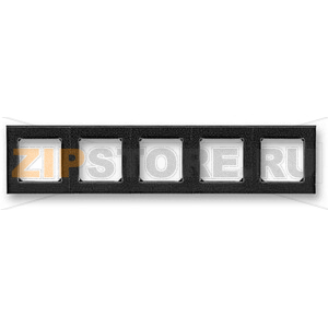Рамка пятиместная, антрацит/дымчатый чёрный ABB 2CHH015050A6063 