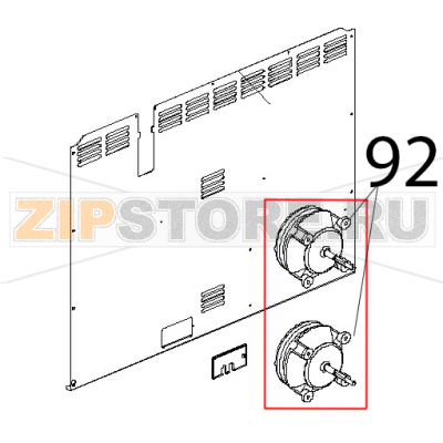 Motore cond. 5 uF, 200 W, alb. M8, conn. 5 poli Unox XVC 504 Motore cond. 5 uF, 200 W, alb. M8, conn. 5 poli Unox XVC 504Запчасть на деталировке под номером: 92