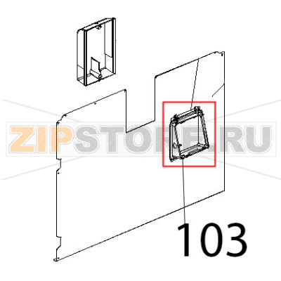 Supporto ventola raffreddamento CT-BT Unox XVC 515G Supporto ventola raffreddamento CT-BT Unox XVC 515GЗапчасть на деталировке под номером: 103