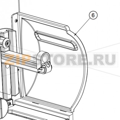 Крышка с окошком обзора ролика принтера Datamax I-4206  Крышка с окошком обзора ролика принтера Datamax I-4206 Запчасть на сборочном чертеже под номером: 6Название запчасти Datamax на английском языке: Cover, Media Roll