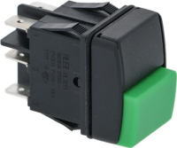 BIPOLAR SWITCH BLACK AND GREEN 16A 250V