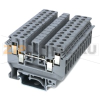 Клемма проходная, универсальная, 4 контакта, серая CHIKU RUDK 4