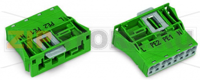 Защелкивающийся штекер; 4-пол.; Код. Q; 4,00 mm; зеленые Wago 770-2334 Protected against mismating and maintenance-freePush-in CAGE CLAMP® spring pressure connection technology allows solid conductors to be simply pushed into a unit.Two wire connections per pole for loops or bridgesAdditional variable coding is possible....