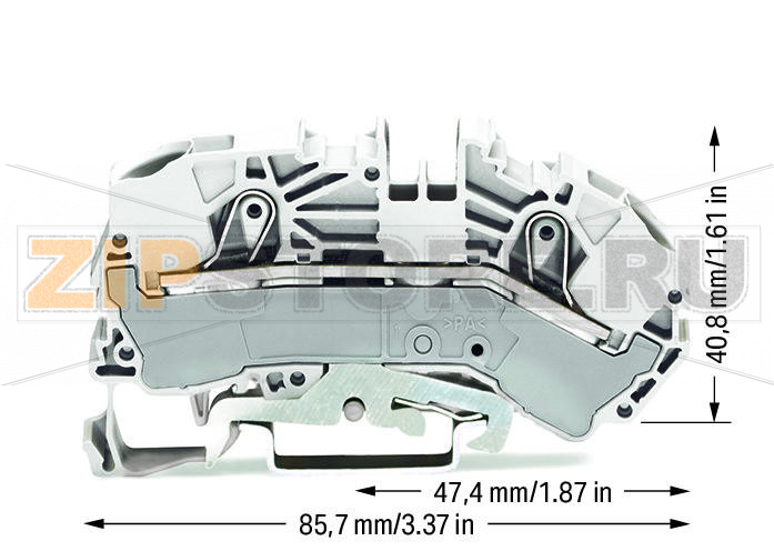 Клеммы резервного питания; 16 мм; 12 мм; Push-in CAGE CLAMP®; 16,00 mm; белые Wago 2016-7608 