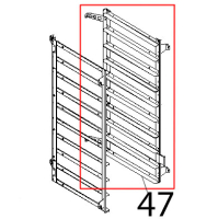 Griglia lat DX inox 10x600x400 Unox XBC 815G