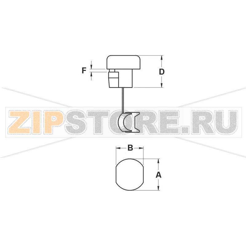 Фиксатор зажимной, Ø: 10.5 мм, материал: полиамид, чёрный, 1 шт KSS SRR7R1 