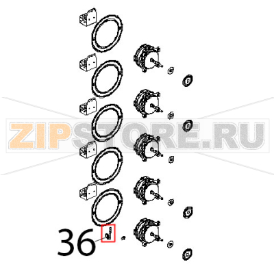Sensore numero giri motore Unox XBC 905 Sensore numero giri motore Unox XBC 905Запчасть на деталировке под номером: 36