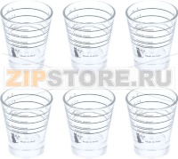 SET OF 6 SCREEN-PRINTED GLASSES 22/60 ml