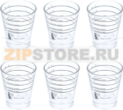 SET OF 6 SCREEN-PRINTED GLASSES 22/60 ml 