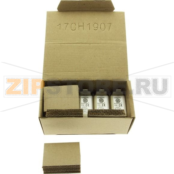 Предохранитель, 63 A, AC 690 В, 200 кА, size 00, 30x62x64 мм, aR, IEC Eaton FUSE 63A 690V 00BTN 