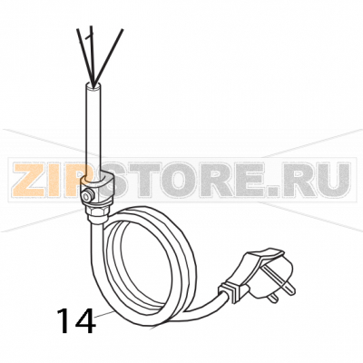 Spina schuko 90° cabl. 1=2,5MT Elettrobar Fast 30 E Spina schuko 90° cabl. 1=2,5MT Elettrobar Fast 30 EЗапчасть на деталировке под номером: 14