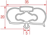 GUARNIZIONE AD INCASTRO 1275x650 mm