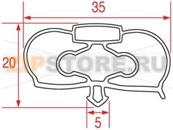 GUARNIZIONE AD INCASTRO 1275x650 mm 