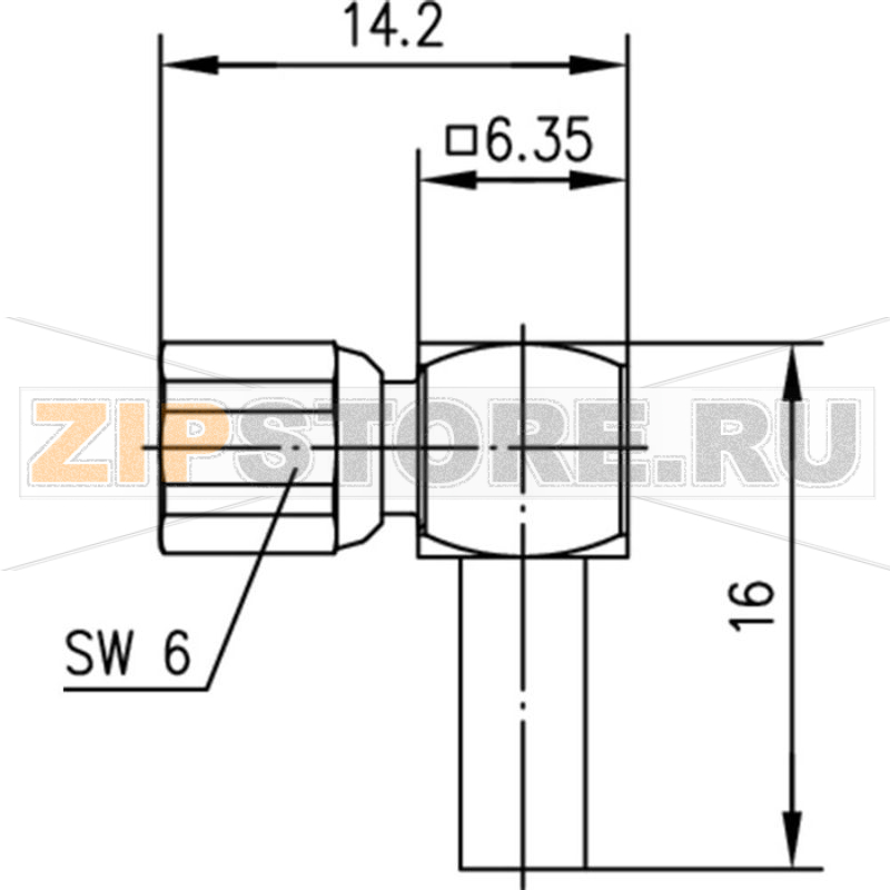 Разъем SMC, 50 Ом, 1 шт Telegärtner J01171A0191 