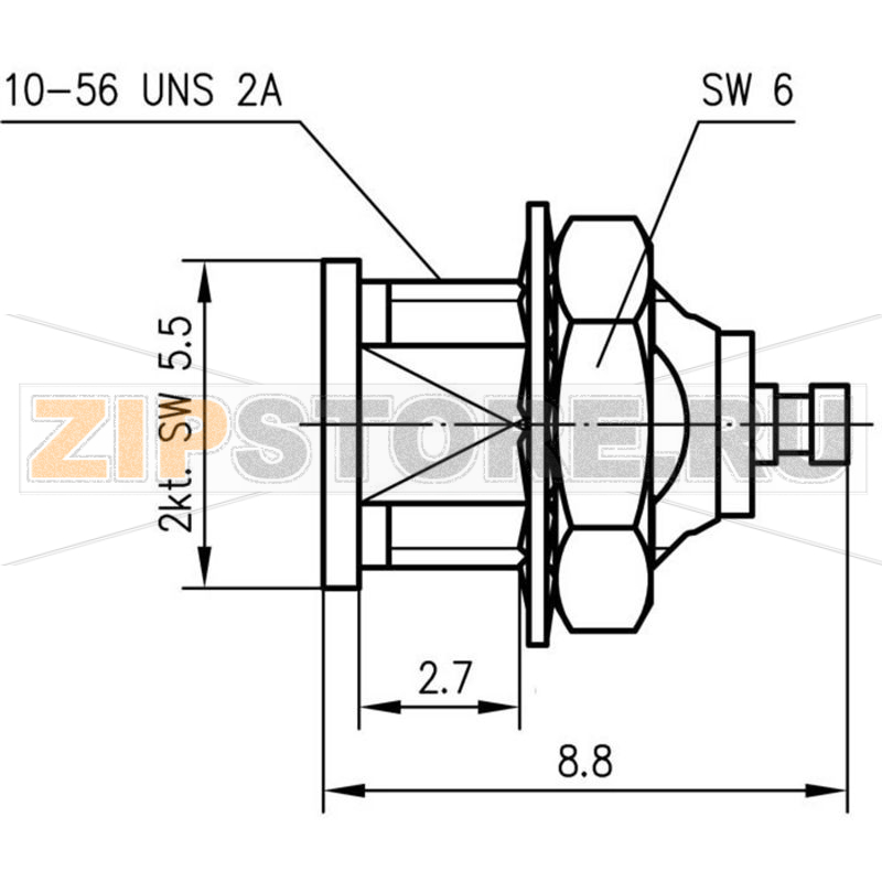 Разъем MCX, 50 Ом, 1 шт Telegärtner J01271A0101 