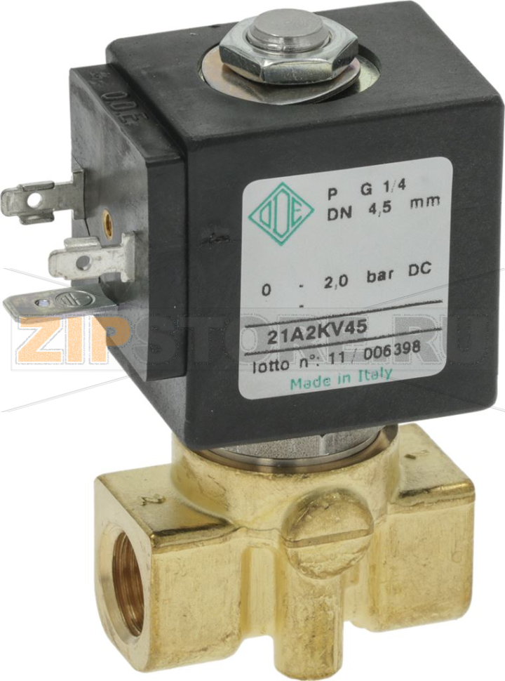 ЭЛЕКТРОМАГНИТНЫЙ КЛАПАН ODE 2-X ХОДОВОЙ Ø 1/4" 24VDC 8ВТ 
