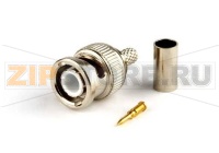 Hyperline CON-BNC-M-RG58-CR Разъем BNC для кабеля RG-58, обжимной
