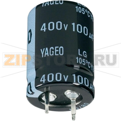 Конденсатор 100 мкФ, 450 В, 25х30 мм, 1 шт Yageo LG450M0100BPF-2530 