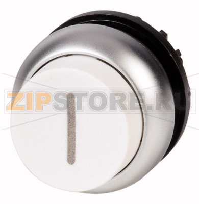 Головка кнопки выступающая без фиксации, белая Eaton M22-DH-W-X1 