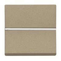 Механизм одноклавишного двухполюсного выключателя с клавишей, двухмодульный, шампань ABB 2CLA220120N1901