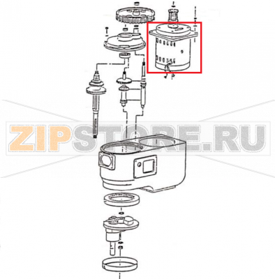 1/2 Нр двигатель Sinmag SM 201  1/2 Нр двигатель Sinmag SM 201Запчасть на сборочном чертеже под номером: 14