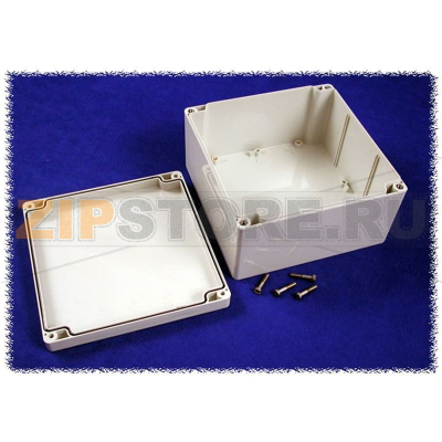 Корпус 160x160x90 мм, материал: поликарбонат, серый, 1 шт Hammond 1554S2GY 