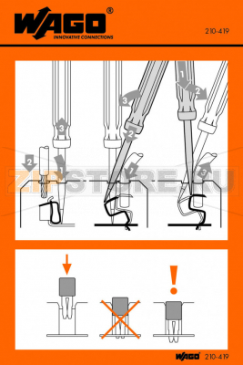 Наклейки для инструкции по использованию; для соединения FIT CLAMP®, универсальная; Серия 290 Wago 210-419 