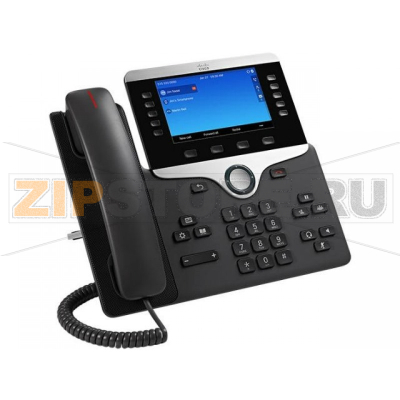 IP-телефон 20-28 В/DC, 2xGE (PoE), 5 линий, SIP, 800х480 пкс, RJ-9 Cisco CP-8841-3PCC-K9 