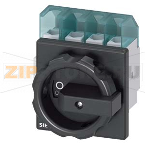 ГЛАВНЫЙ УПРАВЛЯЮЩИЙ ПЕРЕКЛЮЧАТЕЛЬ 4-ПОЛЮСНЫЙ IU=32, P/AC-23A AT 400V=11, 5KW, ДЛЯ ФРОНТАЛЬНОГО МОНТАЖА, МОНТАЖ ПОСР. 4 ОТВЕРСТИЙ ПОВОРОТНЫЙ ИСП. МЕХАНИЗМ ЧЕРН. Siemens 3LD2203-1TL51 