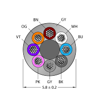 Кабель в катушке Turck CABLE8X0.25-XX-PUR-GY-500M/TXG