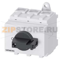 ГЛАВНЫЙ УПРАВЛЯЮЩИЙ ПЕРЕКЛЮЧАТЕЛЬ 3 ПОЛЮСА IU=63, P/AC-23A AT 400V=22KW МОНТАЖНОЕ ОСНОВАНИЕ МОНТ. РЕЙКА /МОНТАЖ ПОСР. 2 ОТВЕРСТИЙ РЫЧАГ ЧЕРН. Siemens 3LD2530-0TK11