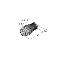 Розетка фланцевая M8x1/Ø8 мм Turck ESGP3L
