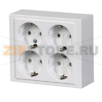 Розетка, монтаж: накладной, белая ABB 2TKA00001613