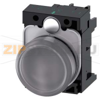 СВЕТОВОЙ ИНДИКАТОР, 22MM, КРУГЛЫЙ, ПЛАСТИК, ПРОЗРАЧНЫЙ МАТОВЫЙ РАССЕИВАТЕЛЬ, С ДЕРЖАТЕЛЕМ, МОДУЛЬ ПОДСВЕТКИ С ИНТЕГРИРОВАННЫМ СВЕТОДИОДОМ 110V AC, ВИНТОВЫЕ КЛЕММЫ Siemens 3SU1103-6AA70-1AA0