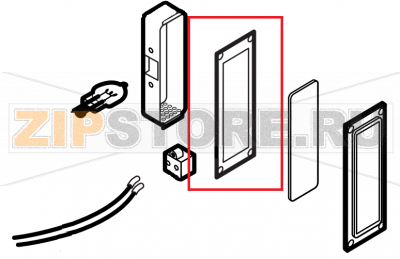 Lamp gasket Lainox VE061D  Lamp gasket Lainox VE061DЗапчасть на сборочном чертеже под номером: 21Название запчасти на английском&nbsp;языке: Lamp gasket Lainox VE061D