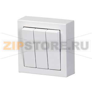 Выключатель трехклавишный, монтаж: накладной, белый ABB 2TKA00001849 