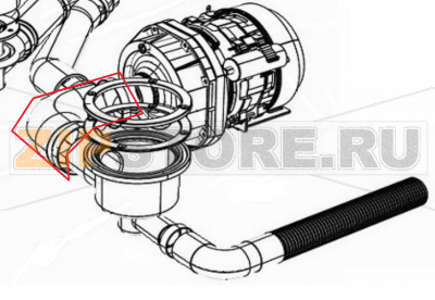 Manicotto aspiraz. Pompa lav. N750-e50 Silanos N700  Manicotto aspiraz. Pompa lav. N750-e50 Silanos N700Запчасть на 