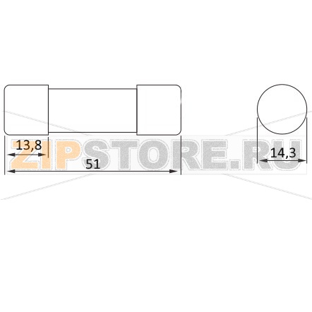 Предохранитель цилиндрический 10 А, 690 В/АС, 14x51 мм Sinvel SVF-C14690-10-aR 
