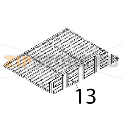 Griglia forno Angelo Po 1G1PE2E Griglia forno Angelo Po 1G1PE2EЗапчасть на деталировке под номером: 13