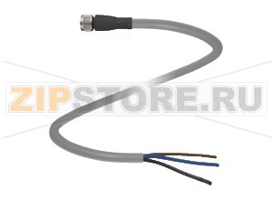 Кабель датчика-исполнительного устройства Female connector V3-GM-2M-PVC-Y222550 Pepperl+Fuchs Описание оборудованияFemale cordset, M8, 3-pin, PVC cable