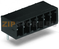 MCS MINI SL Вилка THT; 0.8 x 0.8 mm solder pin; угловые; Шаг контактов 3,5 мм; 15-пол.; черные Wago 714-175