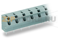 PCB terminal block; 2.5 mm; Pin spacing 10/10.16 mm; 4-pole; PUSH WIRE®; 2,50 mm; gray Wago 254-654