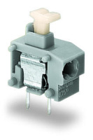 Stackable 2-conductor PCB terminal block; 0.75 mm; Pin spacing 7.5/7.62 mm; 1-pole; PUSH WIRE®; 0,75 mm; gray Wago 235-551/333-000