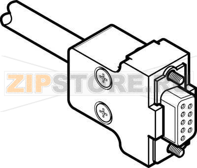 Кабель соединительный 10 м Festo KMP6-09P-8-10 