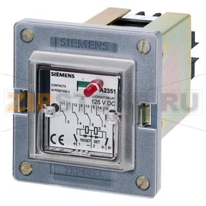 бистабильное быстродейств. реле с механической кнопкой сброса, 4 П, время коммутации 10 мс, вспом. напряжение: 48 В DC, с цок.7XP9011-1 для утопл.монт. Siemens 7PA2381-1 