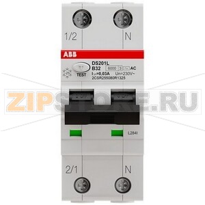 Выключатель дифференциального тока, автоматический, DS201 B32 AC30 ABB 2CSR255080R1325 