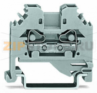 2-проводные проходные клеммы; 4 mm; боковые маркировочные разъемы; для DIN-рейки 35 x 15 и 35 x 7,5; CAGE CLAMP®; 4,00 mm; серые Wago 281-101
