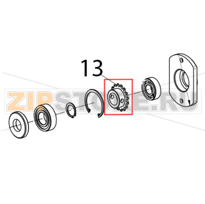 Pignone P.8 Z16 (7GN-20LN) Fimar PF40E Pignone P.8 Z16 (7GN-20LN) Fimar PF40EЗапчасть на деталировке под номером: 13