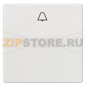 DELTA I-SYSTEM ТИТАНОВО-БЕЛЫЙ ВЫКЛЮЧАТЕЛЬ 1 КЛАВИША С СИМВОЛОМ &quot;ЗВОНОК&quot; 55X55MM Siemens 5TG6207 